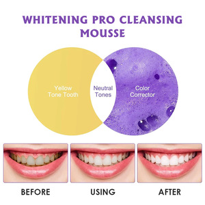 Mousse <span class=keywords><strong>dentifrice</strong></span> violette 2024, vente chaude, blanchiment des dents et nettoyage en profondeur, soin buccal, élimination des taches jaunes, ingrédient chimique, 50 ml - Product Image 5