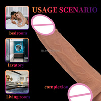 SacKnove 5-Gang-Fernbedienung für Frauen Teleskop-Vibrations heizung Riesiger Super Big Penis Realistischer Dildo vibrator