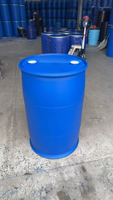 Fût carré en plastique extra épais de 200 L à double anneau, couvercle ouvrable, 9,5 kg, pour lubrifiant, liquides usagés, diesel, produits chimiques, incassable