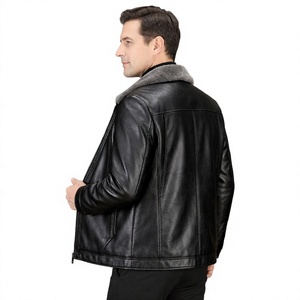 <b>Men's</b> PU <b>Leather</b> Jacket Summer Thin Windproof Zipper Closure Streetwear <b>Long</b> Moto Biker Style Quick Dry <b>Coat</b> - Product Image 5