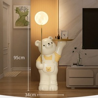 Creative Résine Violent Ours LED Lampadaire Salon Canapé Thé Table Chambre Chevet Étagère Décoration Décor À La Maison Ornements