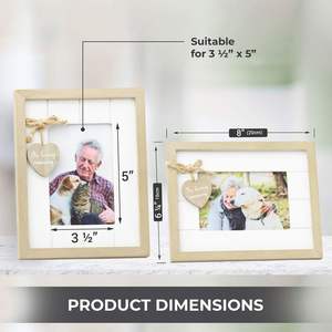 יצירתי מותאם אישית לוגו עץ מסגרות תמונות עץ כלב & חתול לחיות מחמד הנצחה אפשרויות צבע מותאם אישית לקישוט הבית - Product Image 3