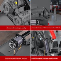 Scie à ruban hydraulique compacte HUOXIAN personnalisée, semi-automatique, pour la découpe de tôles d'acier et de profilés en aluminium, moteur 2,2 kW, multifonctionnelle