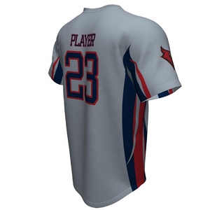 Jersey de Béisbol Personalizado OEM con Nombre de Equipo, Nombre de Jugador, Número, 100% Poliéster, Transpirable, Elástico, Talla Grande, Antibacterial, de Secado Rápido - Product Image 2