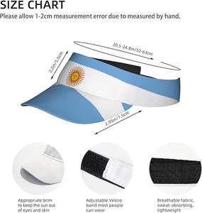 Gorra de visera ajustable con banderas nacionales de Argentina, gorra para el sol para mujeres, hombres y adolescentes, para deporte, playa, <span class=keywords><strong>tenis</strong></span>, golf, correr, senderismo - Product Image 2