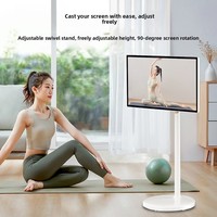 Tablette d'apprentissage portable à écran intelligent, ordinateur TV mobile, grand écran de fitness, noir