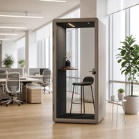 Cabine de travail insonorisée facile à assembler, isolation acoustique modulaire, pod de bureau insonorisé individuel