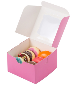 Wholesale Disposable Kraft Ivory <strong>Paper</strong> Cake <strong>Box</strong> With Window Packaging for Bakery Party Wedding - Product Image 4