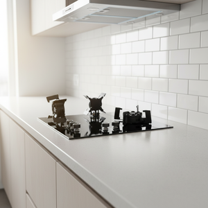 Cucina a gas pieghevole da 73 cm con 3 fuochi, piano in vetro nero, GPL/Gas Naturale - Product Image 6