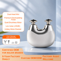 Cadeau promotionnel, mini masseur à percussion à double vibration pour la relaxation, appareil de massage pour le visage, la tête, le cou, soulage la fatigue musculaire, pour femme