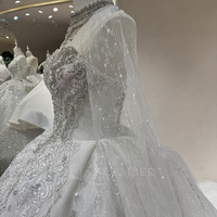 Robe de mariée unique Jancember DW0166 avec col en cœur, perles et sequins, avec châle