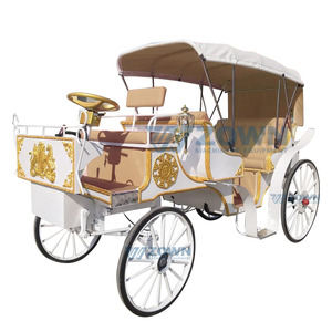 Voiture de tourisme électrique silencieuse sans chevaux, à batterie, pour parcs à thème et lieux de mariage - Product Image 3