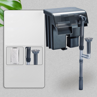 Filtre externe cascade HOB pour aquarium, purificateur d'oxygène pour aquarium, filtre à écumeur, tube d'entrée réglable