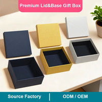 Boîte en papier rigide de luxe EVERWIN avec logo personnalisé, boîte d'emballage de luxe avec couvercle et base pour le rangement de bijoux et de cosmétiques