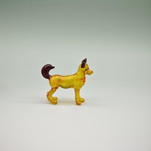 Figura de Perro de Cristal de Murano Amarillo, Mundo de Cristal en Miniatura, Forma Irregular, Multifuncional, Ligero, Diseño Contemporáneo Minimalista - Product Image 5