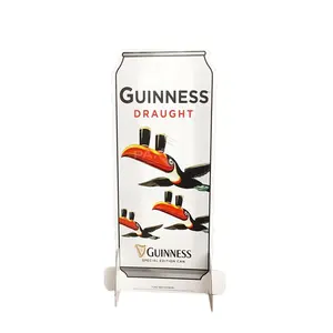 Custom Pos Corrugated Carton Beer Can Cutout Standee Display Pop Standee Cardboard Display For Sale