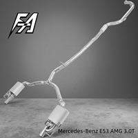 Pour Mercedes E53 AMG 3.0T 2021 système d'échappement queue moyenne haute performance chat arrière tuyau d'échappement soupape électrique silencieux d'échappement