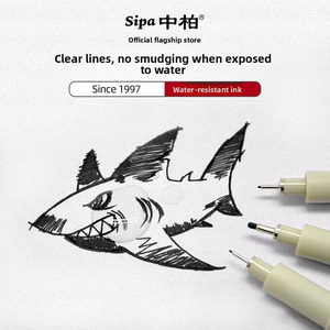 Micro penna professionale <span class=keywords><strong>15</strong></span> punte pennarelli con imballaggio sfuso per schizzi disponibili in nero - Product Image 5