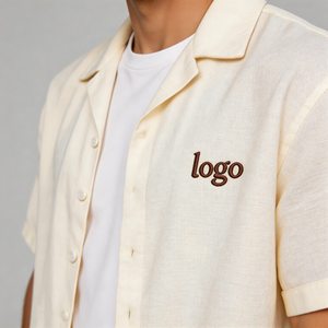 Chemises hawaïennes à manches courtes pour <span class=keywords><strong>homme</strong></span>, coupe ample, col polo, séchage rapide, performance, avec impression de logo personnalisé, idéales pour l'été - Product Image 4