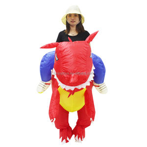Wholesale Crazy Jurassic Funny Party <strong>Kids</strong> Children <strong>Dinosaur</strong> Riding Walking Inflatable <strong>Costume</strong> - Product Image 5