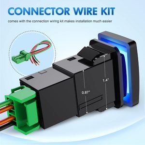 Đèn tại chỗ <span class=keywords><strong>push</strong></span> <span class=keywords><strong>button</strong></span> chuyển 12V on off chuyển đổi 1.28 "x 0.87" cho TOYOTA Sequoia Highlander tacoma Tundra 4Runner ravr Yaris - Product Image 6