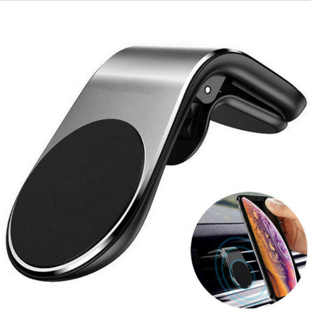 OEM Logo Universal Car Air Vent Phone Mount Holder, L Shape Magnetic Car Phone Holder