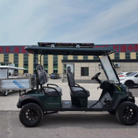 Voiture de golf électrique haute vitesse longue portée avec rétroviseur réglable et support de queue de club pour usage commercial