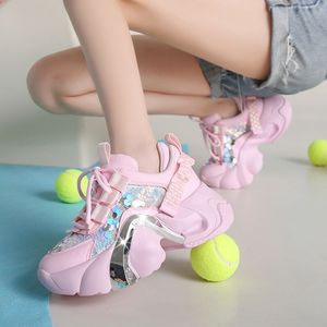 Sequin Chaussures De Sport Trendy Women's Fashion Mujer <b>Leather</b> <b>Sneakers</b> Casual Shoes - Product Image 1