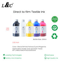 L & C Vente Chaude 200ml 805 Premium Pigment Blanc Dtf Encre Dtf Imprimante Encre pour Epson L1800 1390 4720 3200 Dx5 Dx7