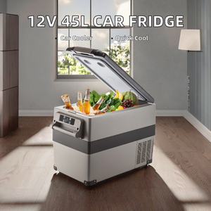 12 Volt 45L (48qt) Portable Freezer Fast Cooling Plastic Car Fridge (-4.F~68.F) 12/24v 110-240v AC Plastic Car Fridge - Product Image 3
