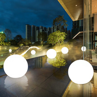 Lámpara de Pie LED RGBW para Exteriores, Jardín, Blanca, Grande, de PE, Impermeable IP65, Forma Redonda, Linterna para Regalo, Cumpleaños, Bodas