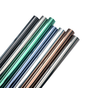 Heat Insulating Window Film Pet Material Solid Color Static Cling Privacy Glass Sticker For Home Use - Product Image 1