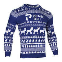 Herbst-Weihnachts-3D-Pullover für Herren mit Rentier-, Schneeflocken- und Baum-Muster, Jacquard-Strick aus Acryl, Rundhalsausschnitt, für Feiertage und Partys, Großhandel