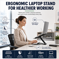 Support de tablette pliable et portable en alliage d'aluminium, personnalisable, pour bureau, directement de l'usine
