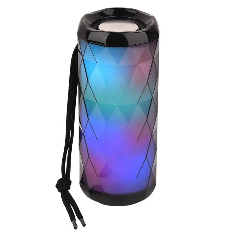 Popular new producing portable loud retro T&G knitted led polyester speaker