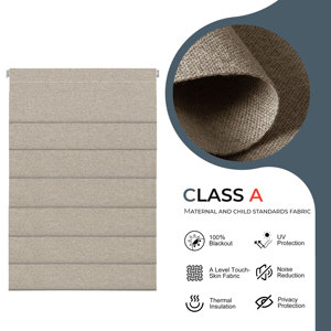 Persianas romanas opacas inalámbricas <span class=keywords><strong>de</strong></span> estilo europeo, persianas <span class=keywords><strong>de</strong></span> <span class=keywords><strong>oficina</strong></span> personalizadas con aislamiento térmico, instalación integrada sin taladro para privacidad - Product Image 3