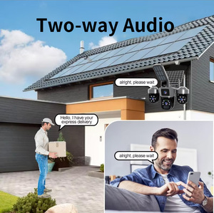 Cámara de Seguridad <span class=keywords><strong>Solar</strong></span> con Reflector LED de 3 Lentes para Exteriores, 4G, Coms, IP66, Rotación PTZ, Sirena, Sistema de Seguridad, Cámara IP con Red Wifi - Product Image 5