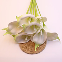 Everbloom PU Calla Lily bunga buatan tangan sentuhan nyata buatan tangan Modern bunga meja hiasan untuk Natal Valentine