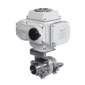 COVNA วาล์วลดแรงดัน DN100 4 นิ้ว 24V แบบยึดติดด้วย Tri Clamp สำหรับอาหาร ทำจากสแตนเลสสตีล ควบคุมด้วยมอเตอร์ - Product Image 1