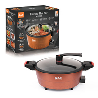 Casserole électrique RAF Olla Eléctrica 8L 1350W 32CM, antiadhésive, pour la cuisine familiale et la salle à manger
