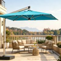 Sombrilla Comercial Tipo Cantilever para Patio, Parasol Grande de Aluminio para Exteriores, Ideal para Hoteles, Resorts, Jardines y Piscinas