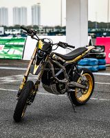 Moyeu de roue avant HEXO Ultra Bee Supermoto 17x3.0 en alliage d'aluminium sous vide pour moto tout-terrain Sur Ron - Performance routière supérieure