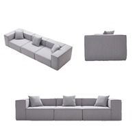 Tofu Block Modulares Vakuum-Komprimiertes Sofa Rollgepackt Rahmenloses 3-Sitzer Modernes Wohnzimmer-Sofa