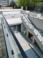 Poteau en acier inoxydable SUS304 pour clôture en verre, balustrade en verre extérieure