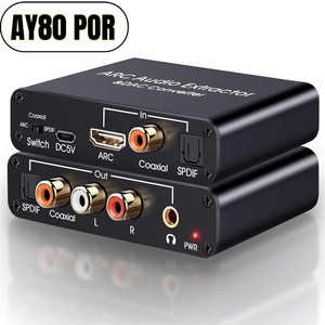 Extractor de Audio HDMI ARC de 192KHz, HDMI ARC a Coaxial Óptico Toslink, Interruptor Digital <span class=keywords><strong>SPDIF</strong></span>, Canal de Retorno de Audio Analógico AUX de 3.5mm - Product Image 4