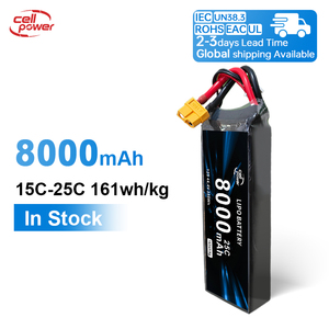 Bộ pin sạc lại chất lượng cao 3S 11.1V 40C 60C 8000mAh Lipo Lithium dành cho xe điều khiển từ xa và máy bay không người lái - Product Image 6
