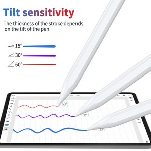 Сменный стилус для Apple Pencil с датчиком наклона, противотуманный, с беспроводным зарядным портом, стилус с пользовательским логотипом - Product Image 4