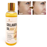 Bas quantité minimale de commande Collagène biologique personnalisé nourrissant pour la peau teint éclaircissant visage et corps huile d'amande douce pour un teint éclatant