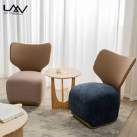 Style moderne Salle de séjour Hôtel Canapé simple Chaise Mobilier Chambre à coucher Cadre en bois Doux Loisirs Chaises Chaise confortable