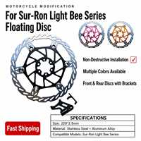 Disque de frein 220 mm 250 mm pour Surron Light Bee avec support d'adaptation d'étrier pour vélo électrique – Amélioration de marché secondaire
